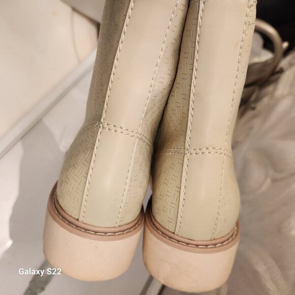 DOLCE VITA Womens Ivory 1" Platform Front Heel Pull-Tab Piker Combat Boots 7.5 M - Picture 11 of 14